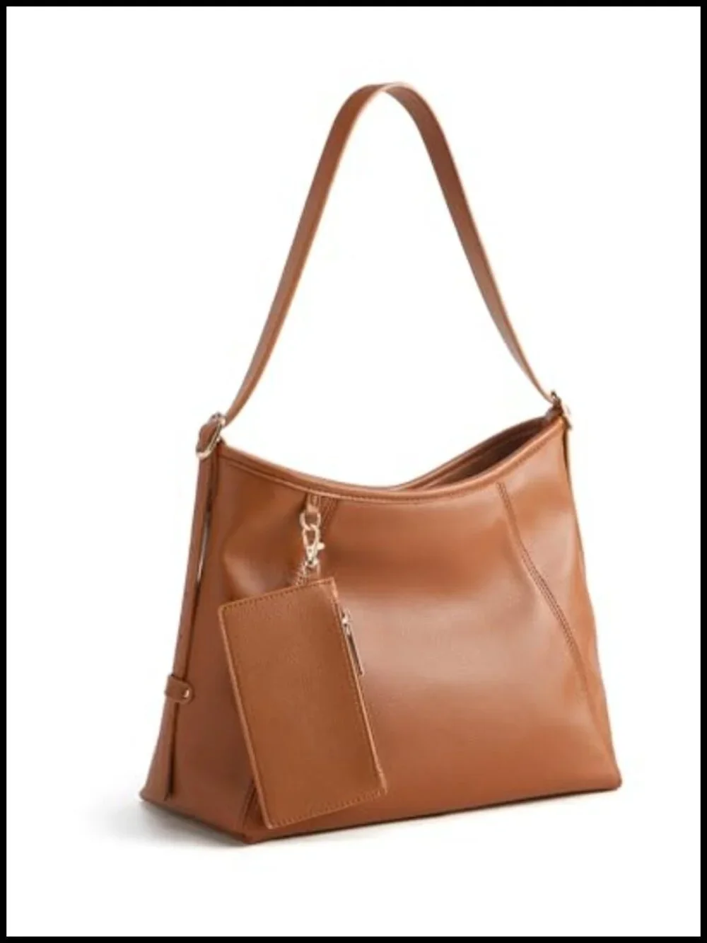 PU Leather Hobo Bag Multi-Pocket Crossbody Shoulder Tote with Zipper